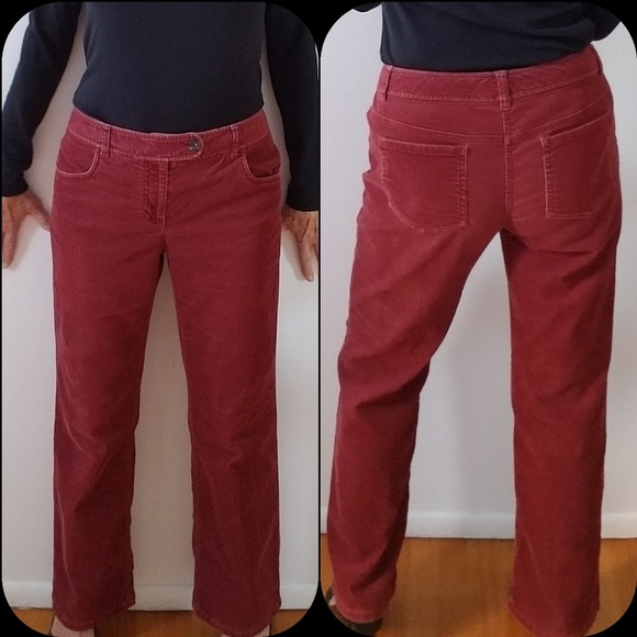 Ann Taylor Corduroy midrise rusty red bootcut Jeans, Size 6 - Picture 6 of 8